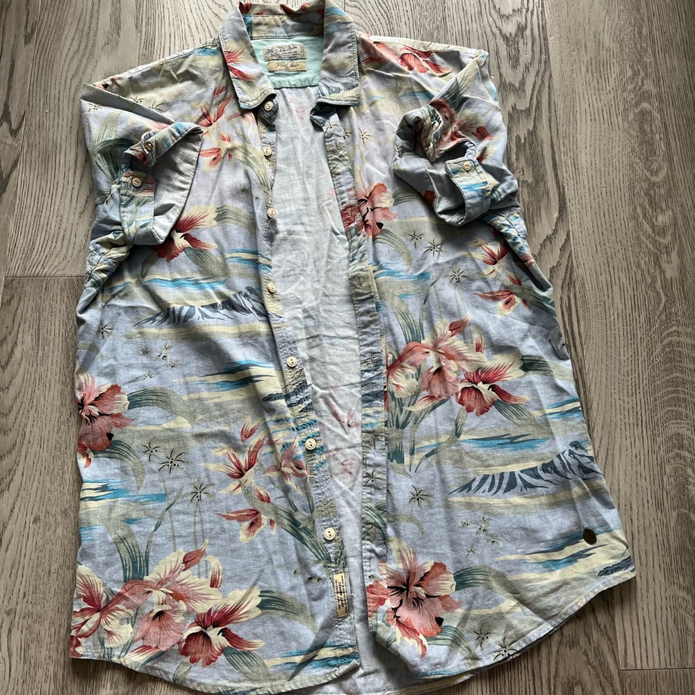 Scotch and soda Hawaiian men’s short sleeve shirt size L